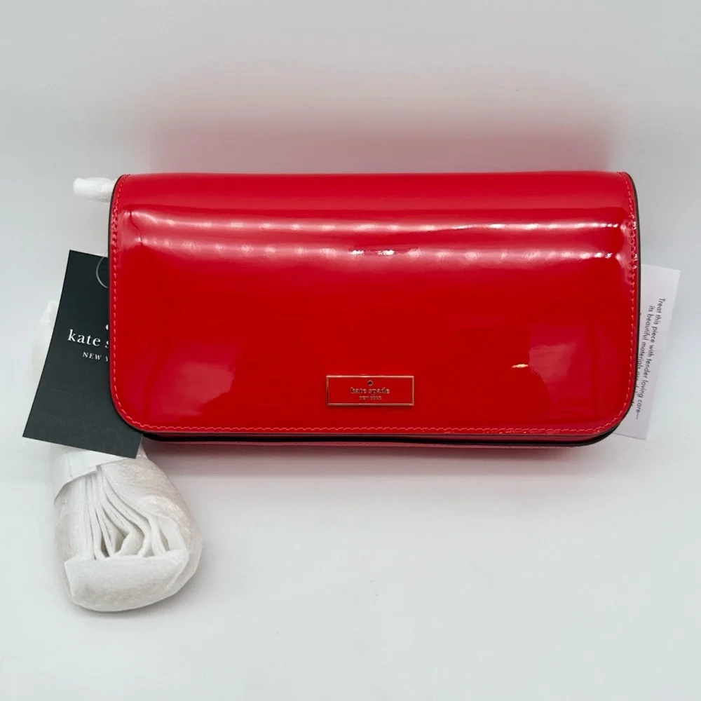 Kate Spade Bridget Patent Mini Crossbody KS Bright Red - Picture 1 of 16